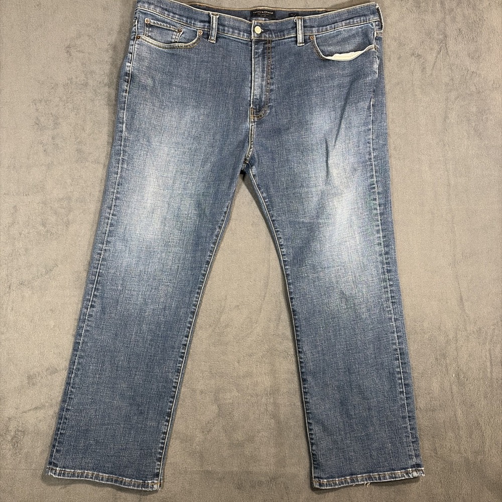 Lucky Brand Los Angeles Blue Denim 181 Relaxed Straight Jeans 44x32 Preowned 1